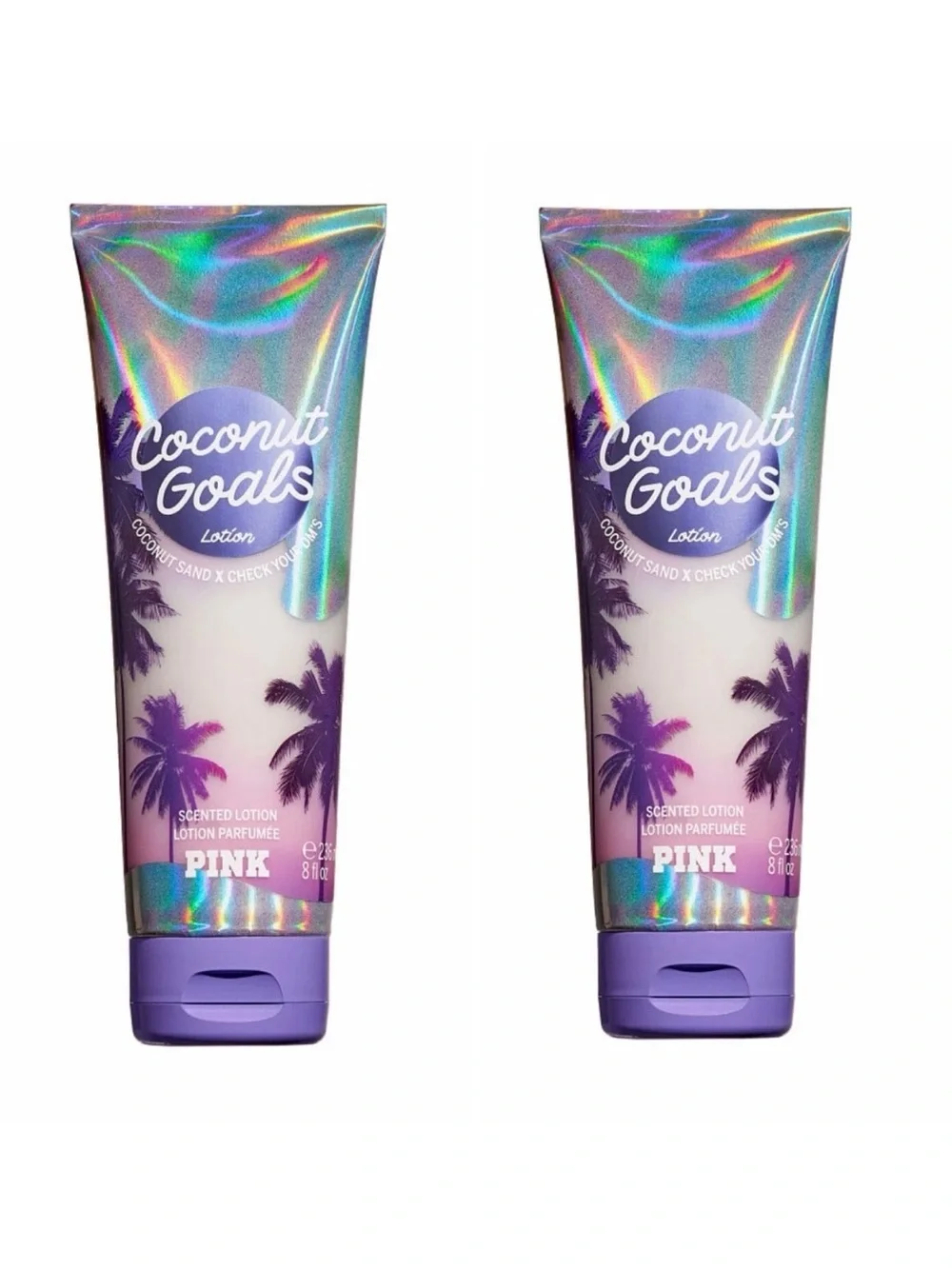 Victoria's Secret PINK Coconut Goals Scented Lotion ~ 8 fl.oz. ( Lot of 2 )